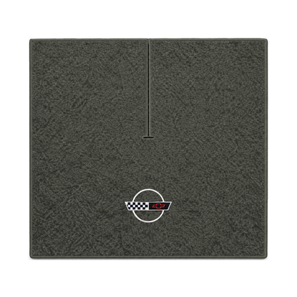 Illustration of 1989 Chevrolet Corvette coupe cargo mat with the #2-S 1991-96 Corvette Circle log...