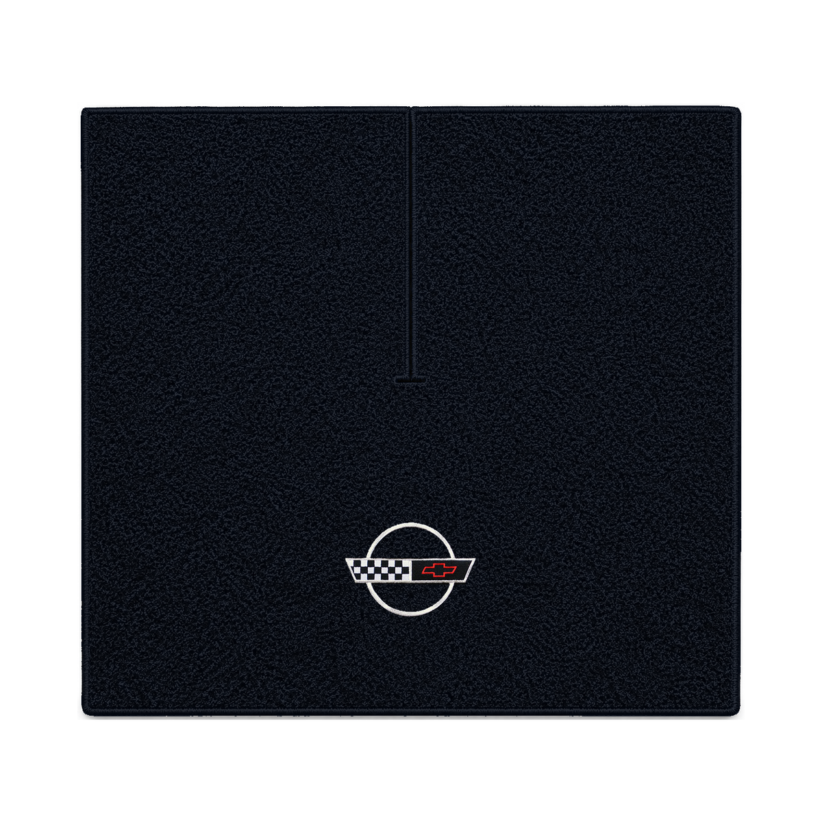 Illustration of 1989 Chevrolet Corvette coupe cargo mat with the #2-S 1991-96 Corvette Circle log...