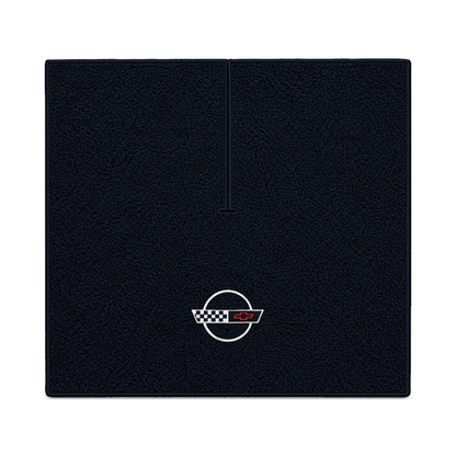 Illustration of 1989 Chevrolet Corvette coupe cargo mat with the #2-S 1991-96 Corvette Circle log...