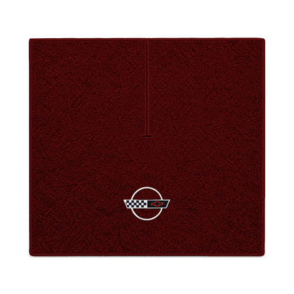 Illustration of 1989 Chevrolet Corvette coupe cargo mat with the #2-S 1991-96 Corvette Circle log...