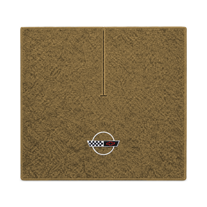Illustration of 1989 Chevrolet Corvette coupe cargo mat with the #2-S 1991-96 Corvette Circle log...