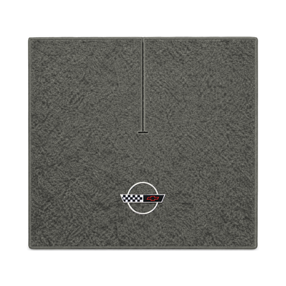 Illustration of 1989 Chevrolet Corvette coupe cargo mat with the #2-S 1991-96 Corvette Circle log...