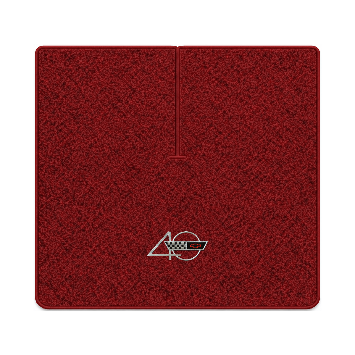 Illustration of 1990 Chevrolet Corvette coupe cargo mat with the #94 40th Anniversary Corvette lo...