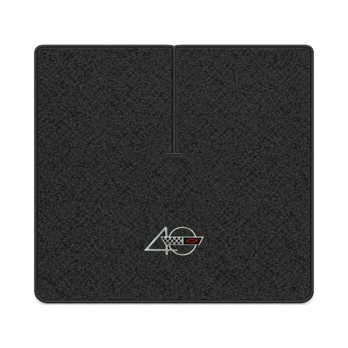 Illustration of 1990 Chevrolet Corvette coupe cargo mat with the #94 40th Anniversary Corvette lo...
