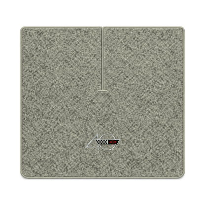 Illustration of 1988 Chevrolet Corvette coupe cargo mat with the #94 40th Anniversary Corvette lo...