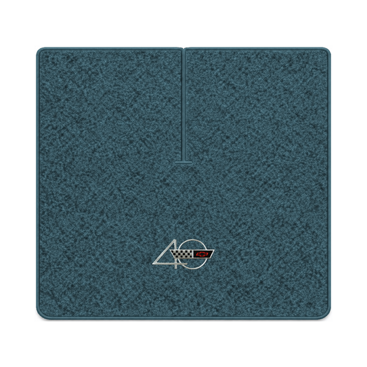 Illustration of 1996 Chevrolet Corvette coupe cargo mat with the #94 40th Anniversary Corvette lo...
