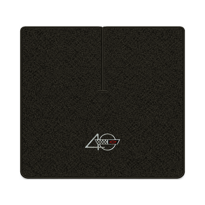 Illustration of 1990 Chevrolet Corvette coupe cargo mat with the #94 40th Anniversary Corvette lo...