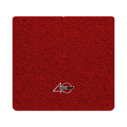 Illustration of 1990 Chevrolet Corvette coupe cargo mat with the #94 40th Anniversary Corvette lo...