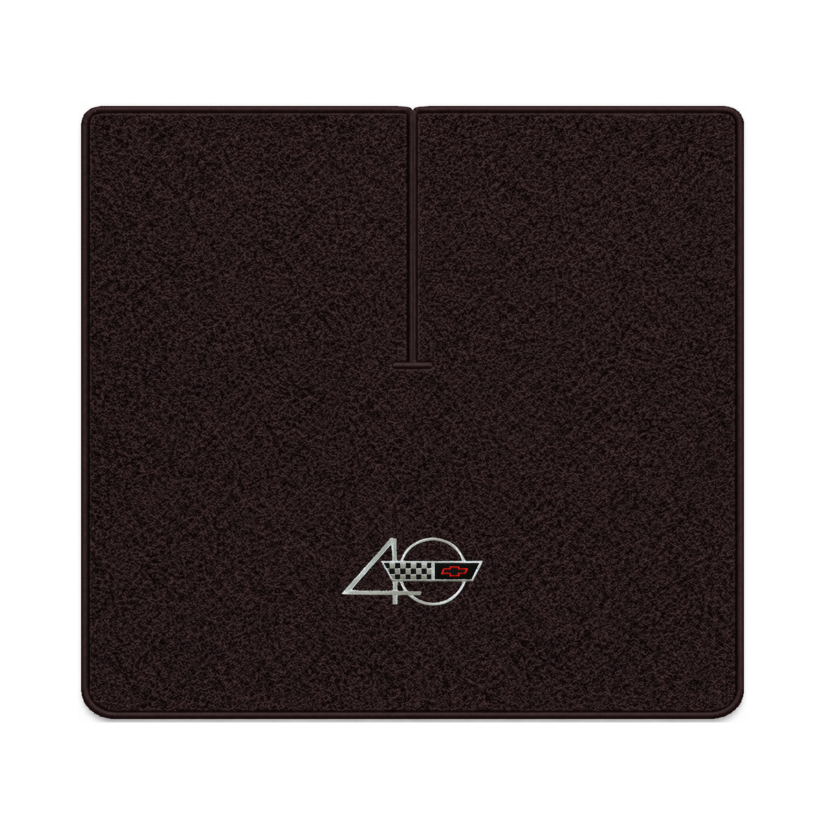 Illustration of 1990 Chevrolet Corvette coupe cargo mat with the #94 40th Anniversary Corvette lo...