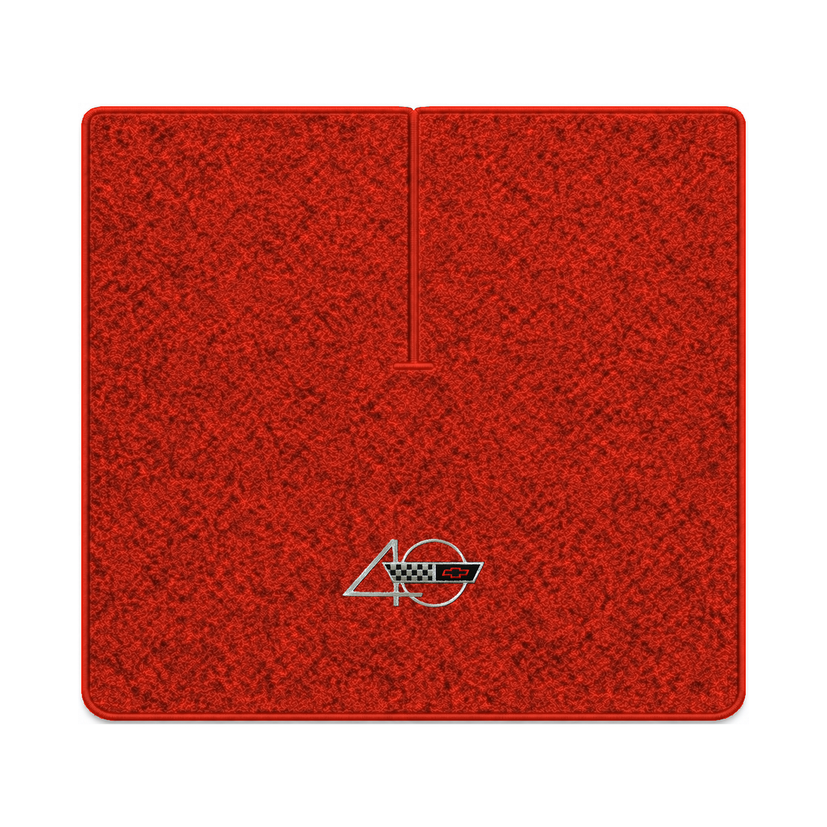 Illustration of 1990 Chevrolet Corvette coupe cargo mat with the #94 40th Anniversary Corvette lo...