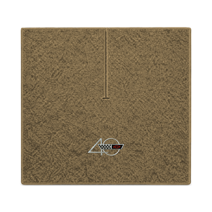 Illustration of 1990 Chevrolet Corvette coupe cargo mat with the #94 40th Anniversary Corvette lo...