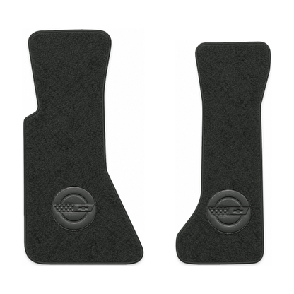 Illustration of 1985 Chevrolet Corvette floor mats with the #D010 Die-Electric 1984-90 Vette In C...