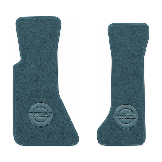 Illustration of 1987 Chevrolet Corvette floor mats with the #D010 Die-Electric 1984-90 Vette In C...