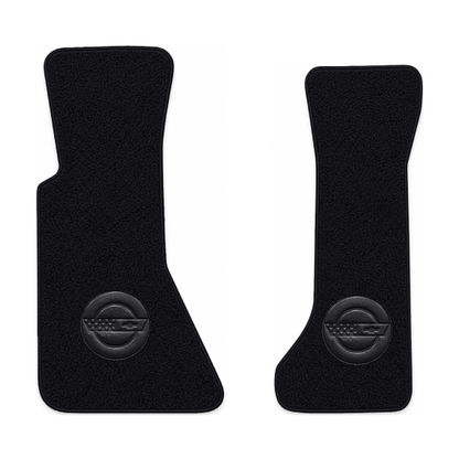 Illustration of 1985 Chevrolet Corvette floor mats with the #D010 Die-Electric 1984-90 Vette In C...