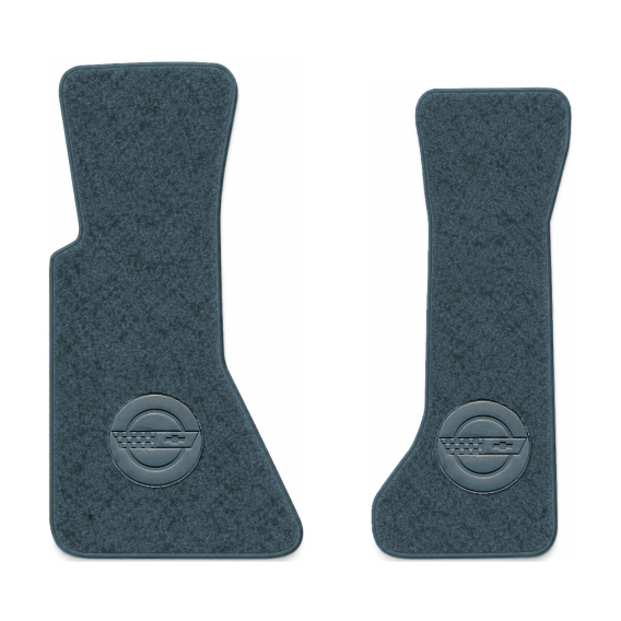 Illustration of 1985 Chevrolet Corvette floor mats with the #D010 Die-Electric 1984-90 Vette In C...