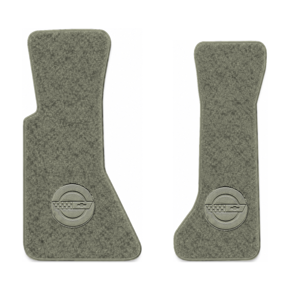 Illustration of 1985 Chevrolet Corvette floor mats with the #D010 Die-Electric 1984-90 Vette In C...