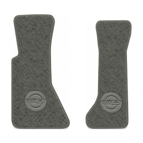 Illustration of 1985 Chevrolet Corvette floor mats with the #D010 Die-Electric 1984-90 Vette In C...