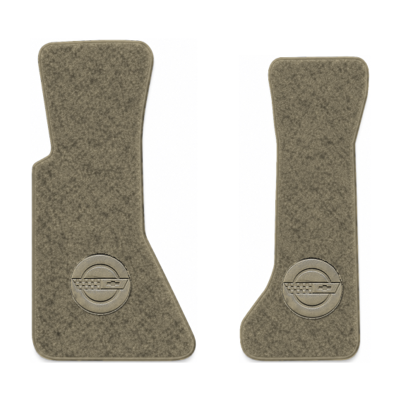 Illustration of 1985 Chevrolet Corvette floor mats with the #D010 Die-Electric 1984-90 Vette In C...