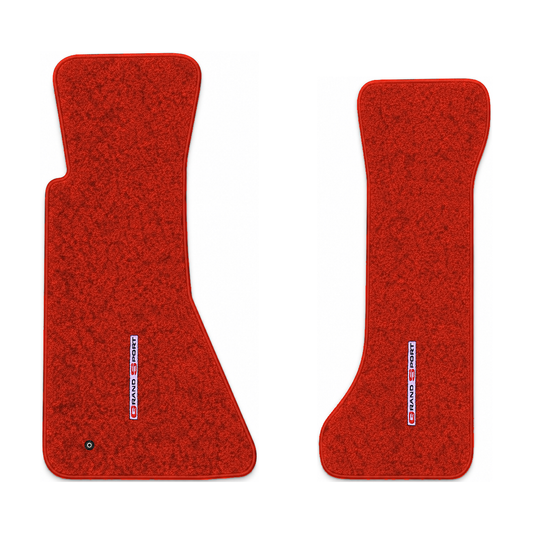 Illustration of 1995 Chevrolet Corvette floor mats without heel pad with the #127 Grand Sport log...