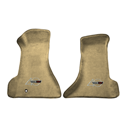Illustration of 1994 Chevrolet Corvette Premium Contour front floor mats with the #94 40th Annive...