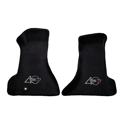 Illustration of 1994 Chevrolet Corvette Premium Contour front floor mats with the #94 40th Annive...