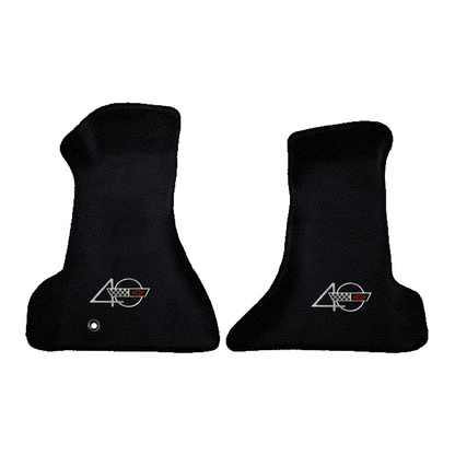 Illustration of 1994 Chevrolet Corvette Premium Contour front floor mats with the #94 40th Annive...