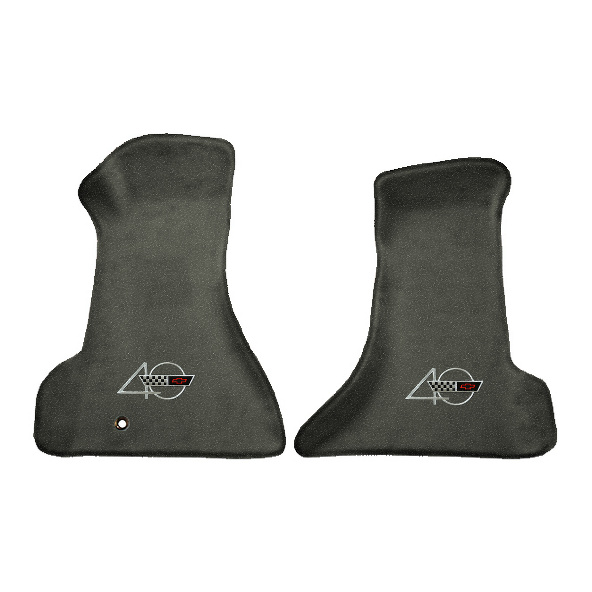 Illustration of 1994 Chevrolet Corvette Premium Contour front floor mats with the #94 40th Annive...