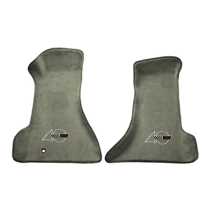 Illustration of 1994 Chevrolet Corvette Premium Contour front floor mats with the #94 40th Annive...