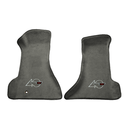 Illustration of 1994 Chevrolet Corvette Premium Contour front floor mats with the #94 40th Annive...