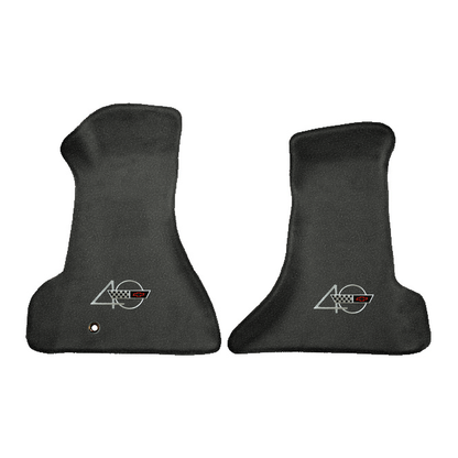 Illustration of 1994 Chevrolet Corvette Premium Contour front floor mats with the #94 40th Annive...