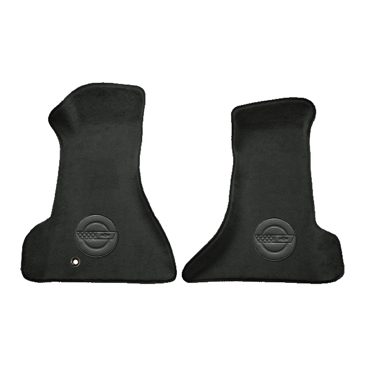 Illustration of 1989 Chevrolet Corvette Premium Contour front floor mats with the #D010 Die-Elect...