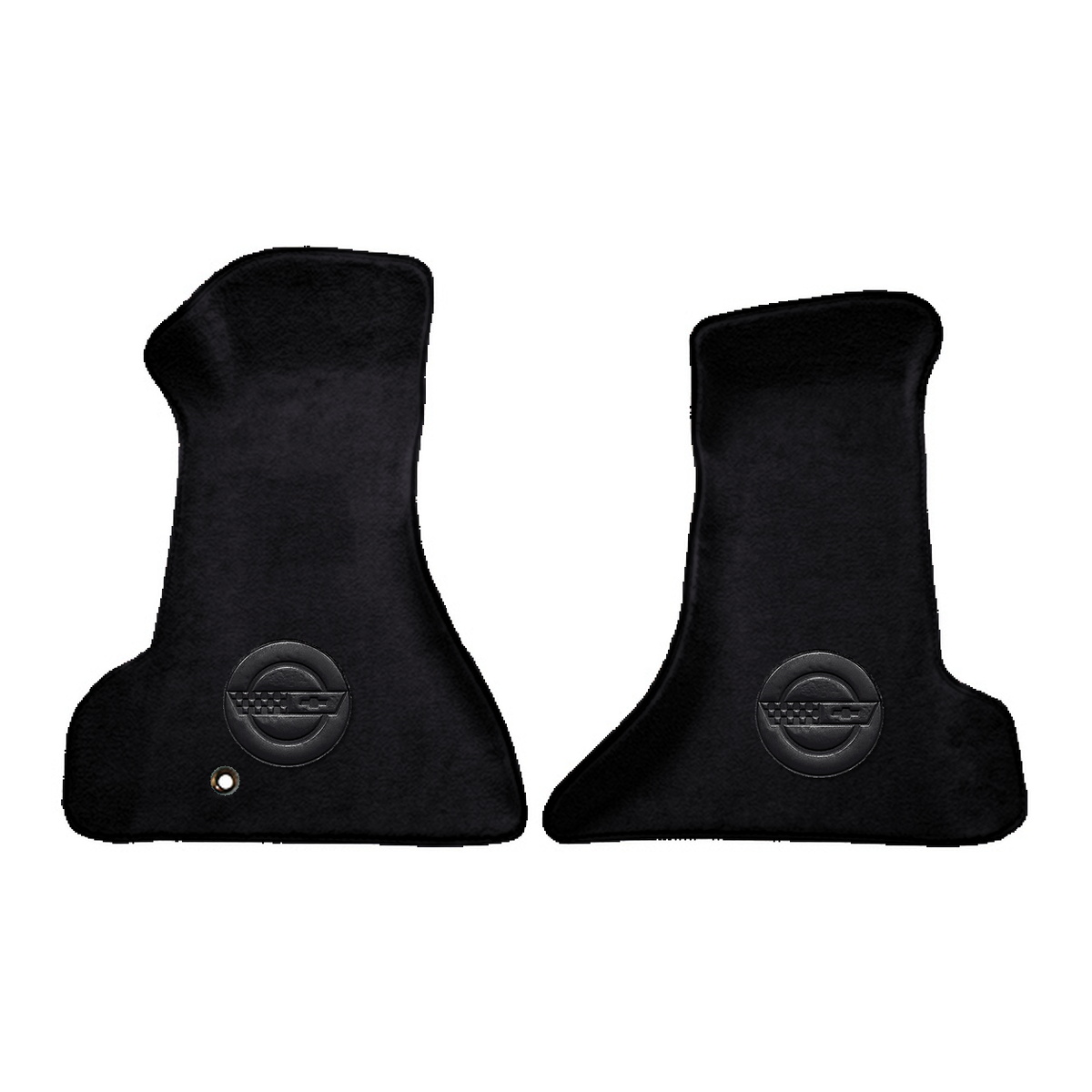 Illustration of 1996 Chevrolet Corvette Premium Contour front floor mats with the #D010 Die-Elect...