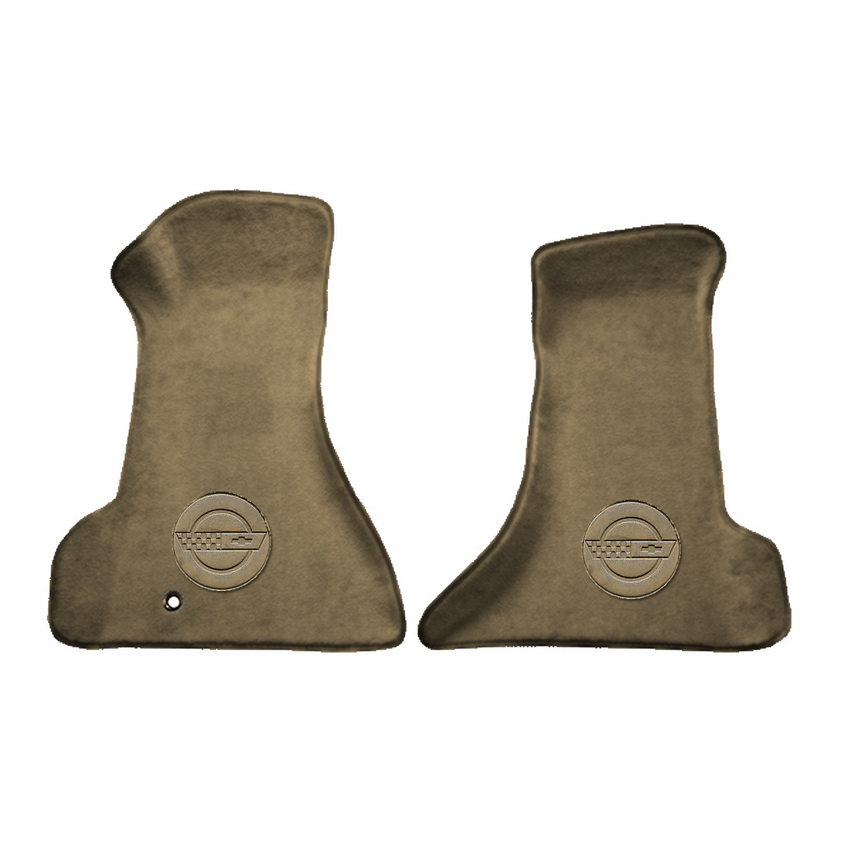 Illustration of 1996 Chevrolet Corvette Premium Contour front floor mats with the #D010 Die-Elect...