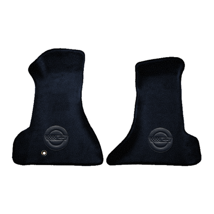 Illustration of 1986 Chevrolet Corvette Premium Contour front floor mats with the #D010 Die-Elect...
