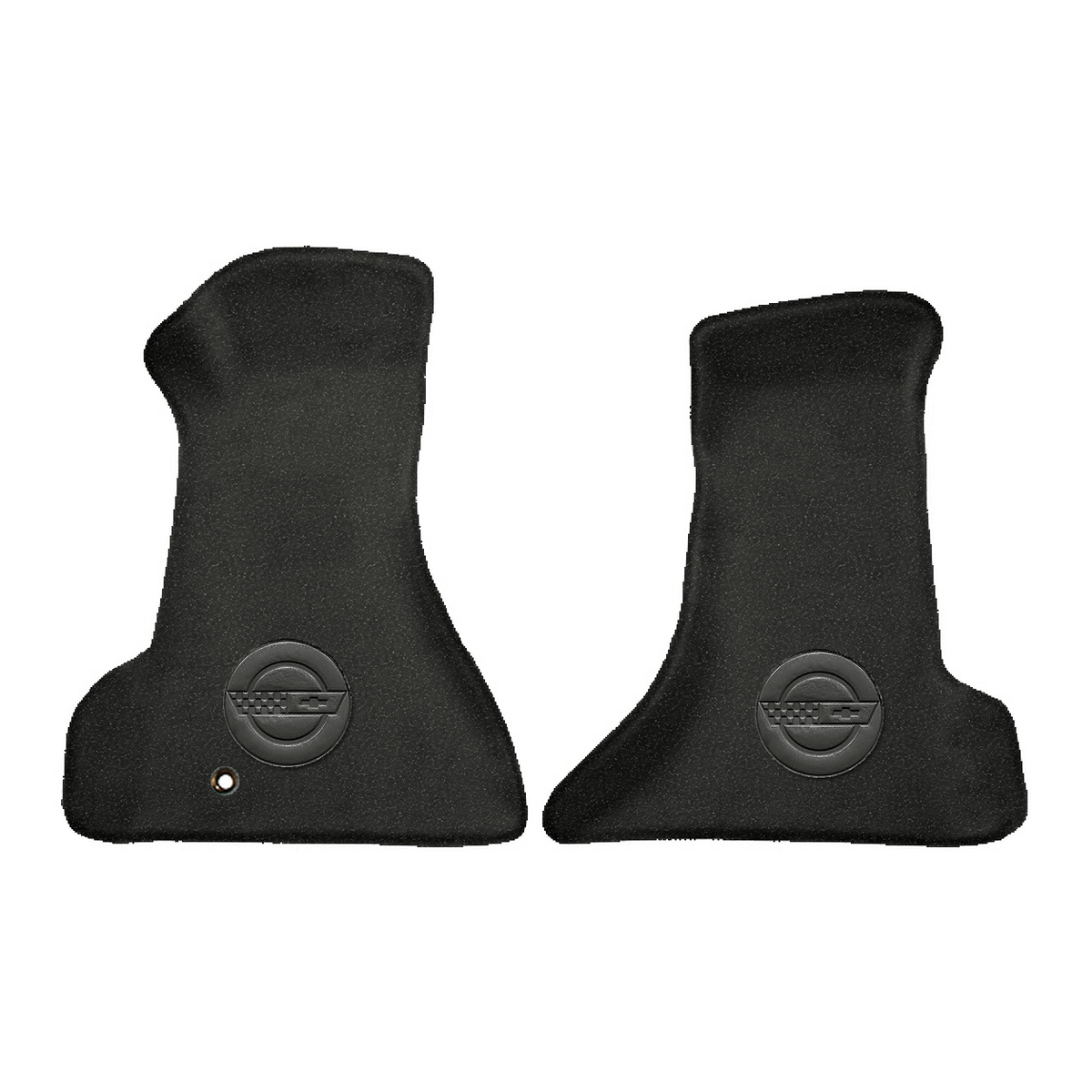 Illustration of 1987 Chevrolet Corvette Premium Contour front floor mats with the #D010 Die-Elect...