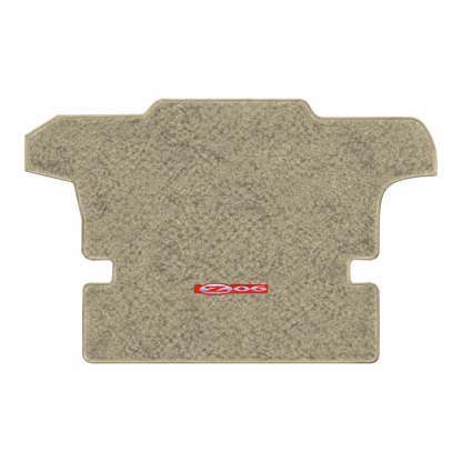 Illustration of 2000 Chevrolet Corvette coupe cargo mat with the #195 Z06 2001 Corvette logo in C...