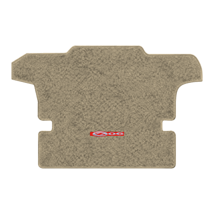 Illustration of 2000 Chevrolet Corvette coupe cargo mat with the #195 Z06 2001 Corvette logo in C...