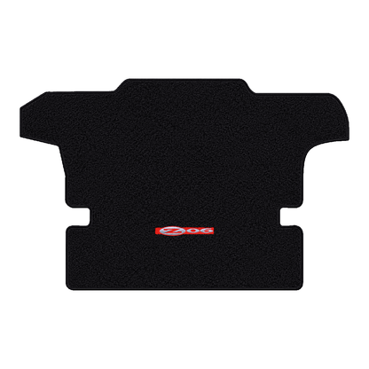 Illustration of 2000 Chevrolet Corvette coupe cargo mat with the #195 Z06 2001 Corvette logo in C...