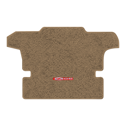 Illustration of 2000 Chevrolet Corvette coupe cargo mat with the #195 Z06 2001 Corvette logo in C...
