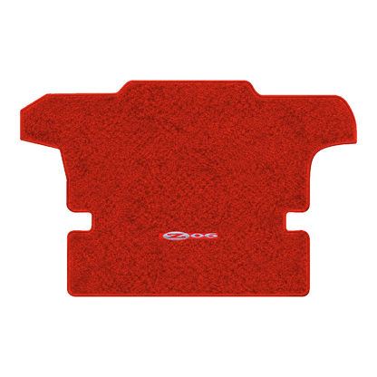 Illustration of 2000 Chevrolet Corvette coupe cargo mat with the #195 Z06 2001 Corvette logo in C...
