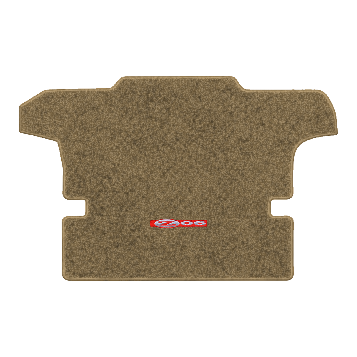 Illustration of 2000 Chevrolet Corvette coupe cargo mat with the #195 Z06 2001 Corvette logo in E...