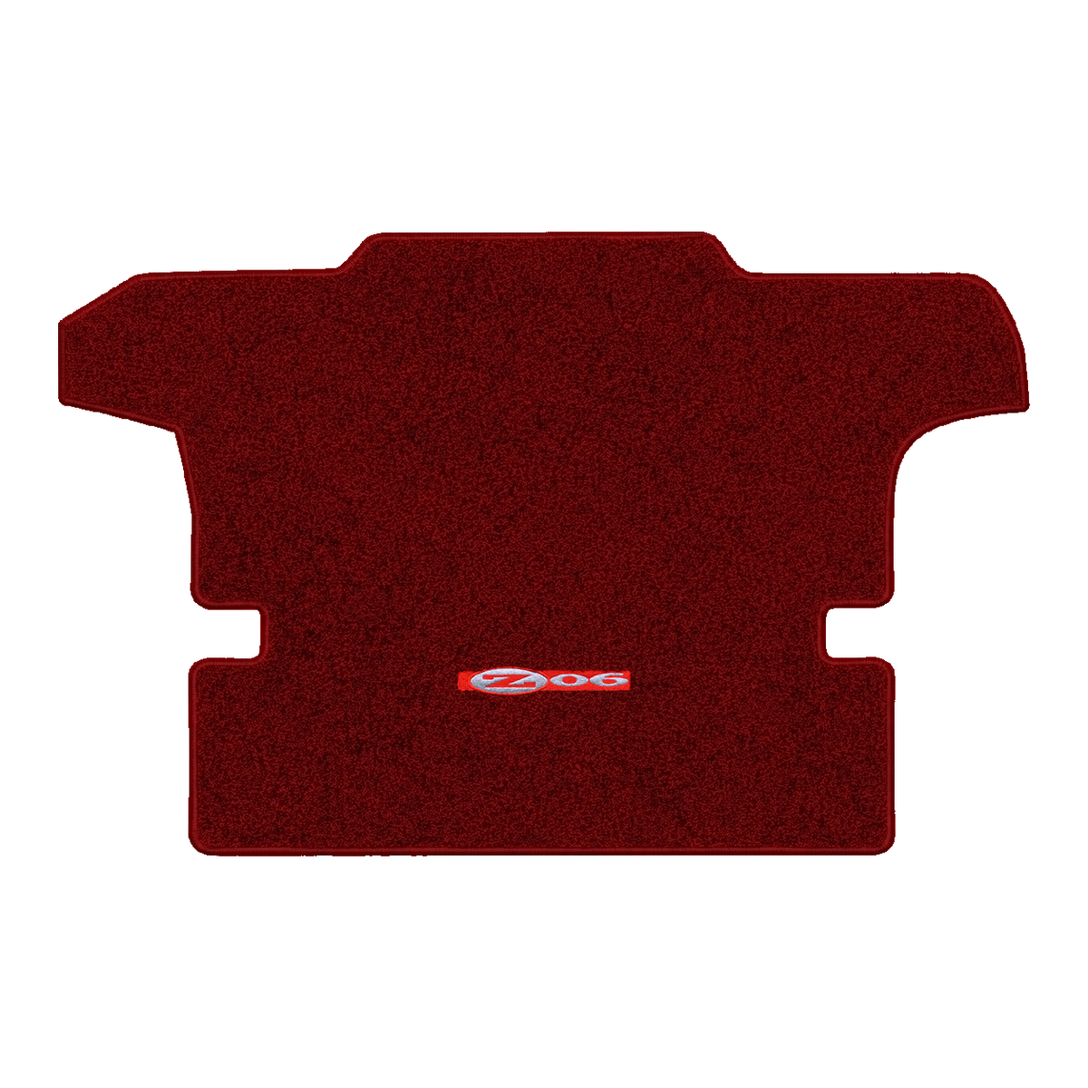 Illustration of 2000 Chevrolet Corvette coupe cargo mat with the #195 Z06 2001 Corvette logo in E...
