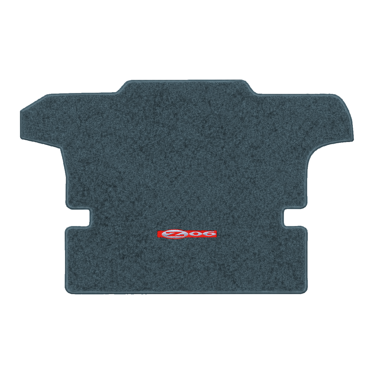 Illustration of 2000 Chevrolet Corvette coupe cargo mat with the #195 Z06 2001 Corvette logo in E...