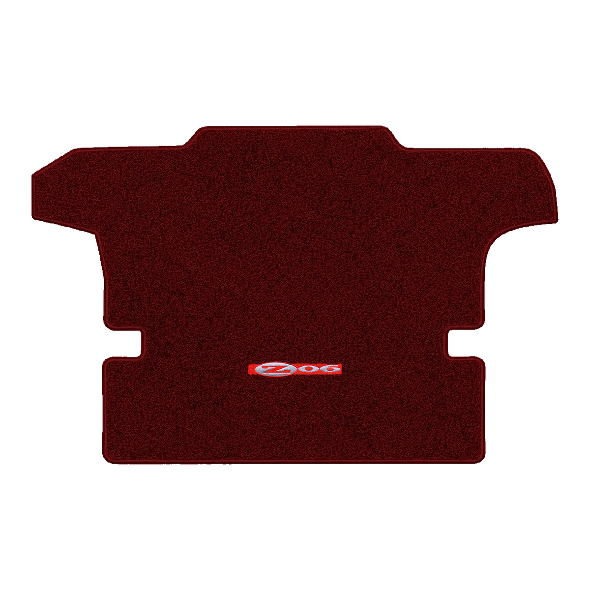Illustration of 2000 Chevrolet Corvette coupe cargo mat with the #195 Z06 2001 Corvette logo in E...