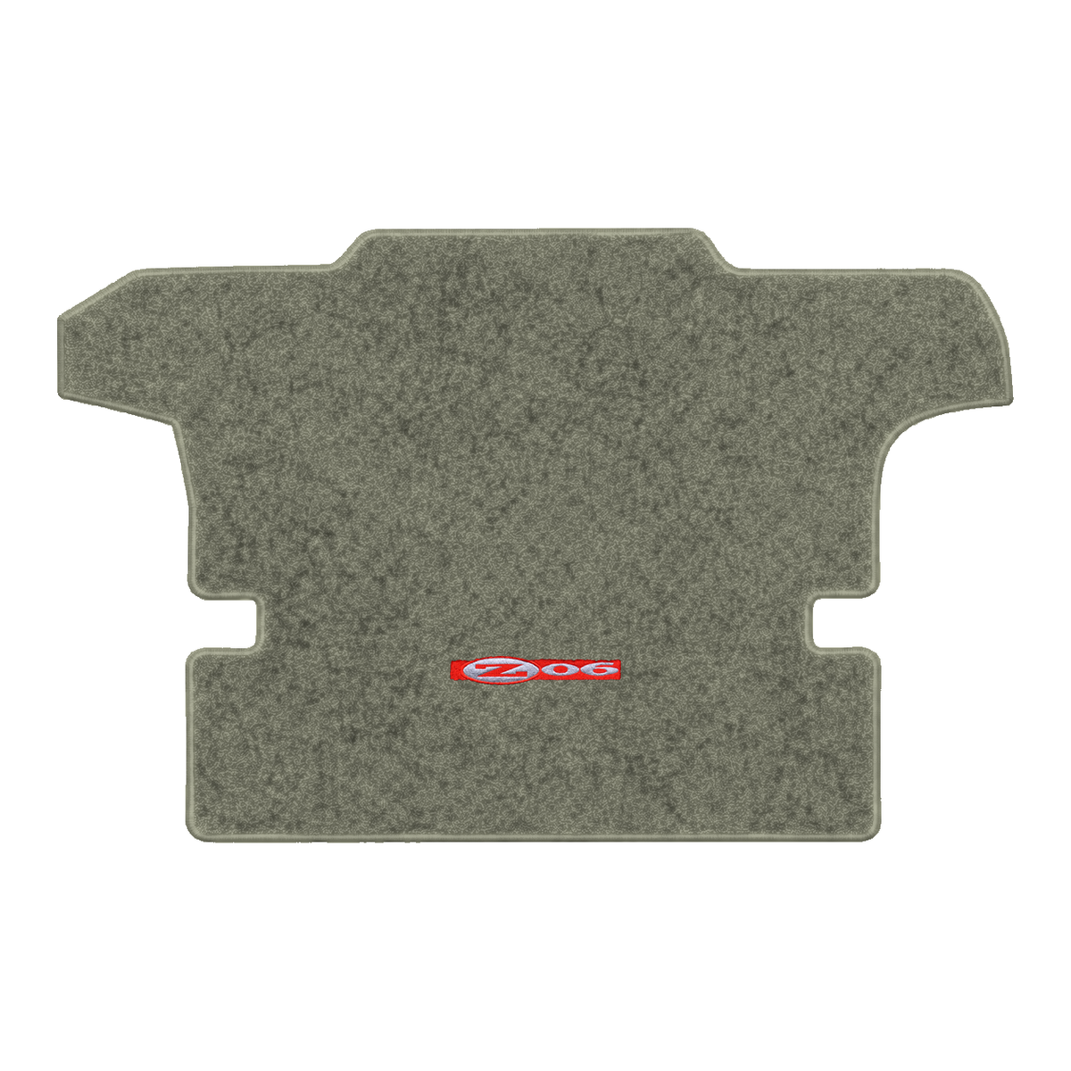 Illustration of 2000 Chevrolet Corvette coupe cargo mat with the #195 Z06 2001 Corvette logo in E...