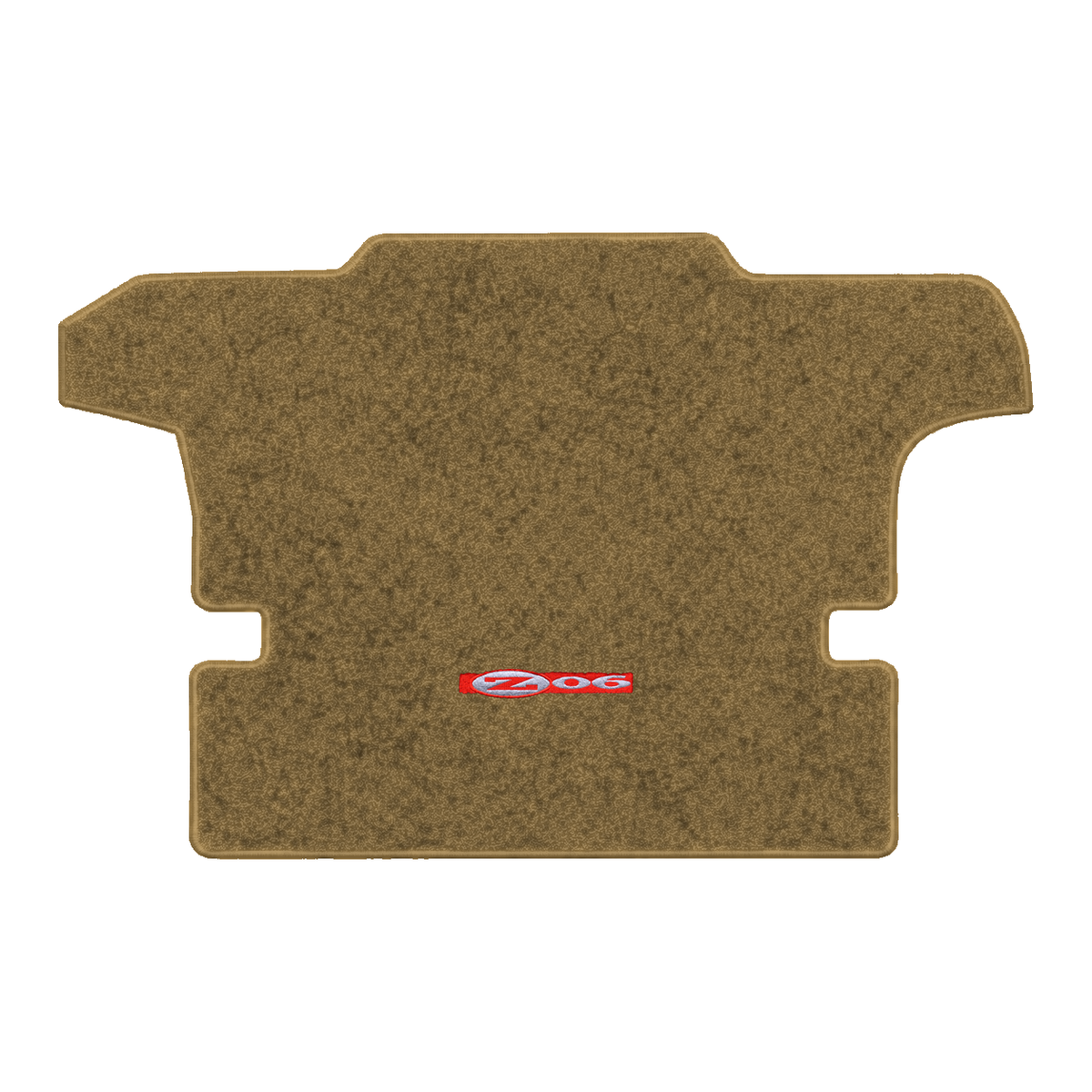 Illustration of 2000 Chevrolet Corvette coupe cargo mat with the #195 Z06 2001 Corvette logo in E...