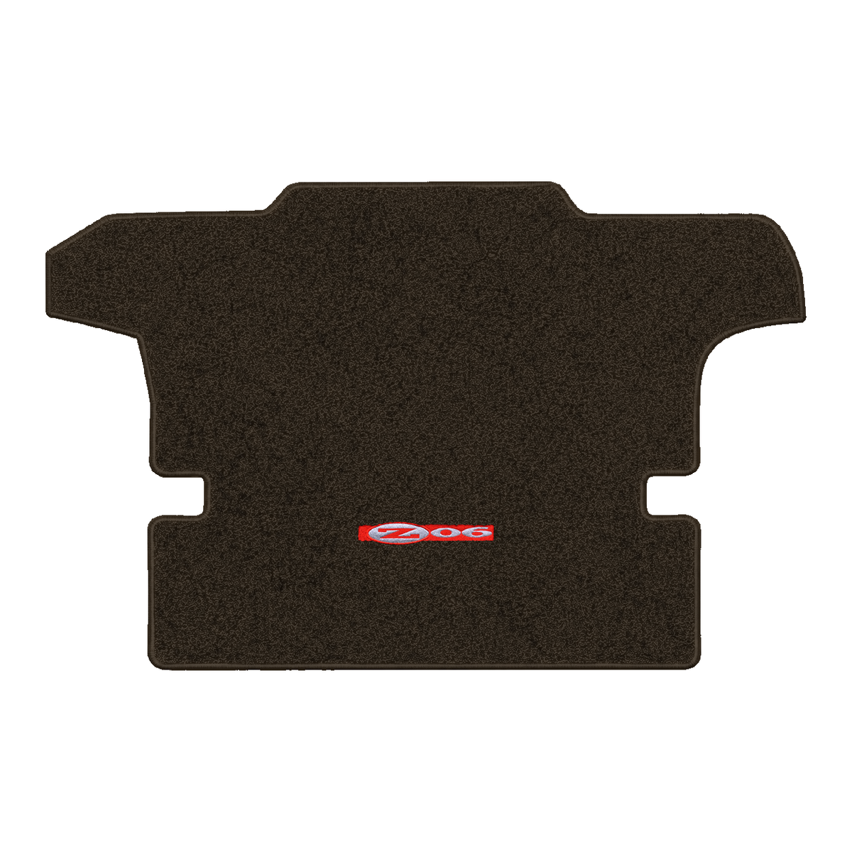 Illustration of 2000 Chevrolet Corvette coupe cargo mat with the #195 Z06 2001 Corvette logo in E...