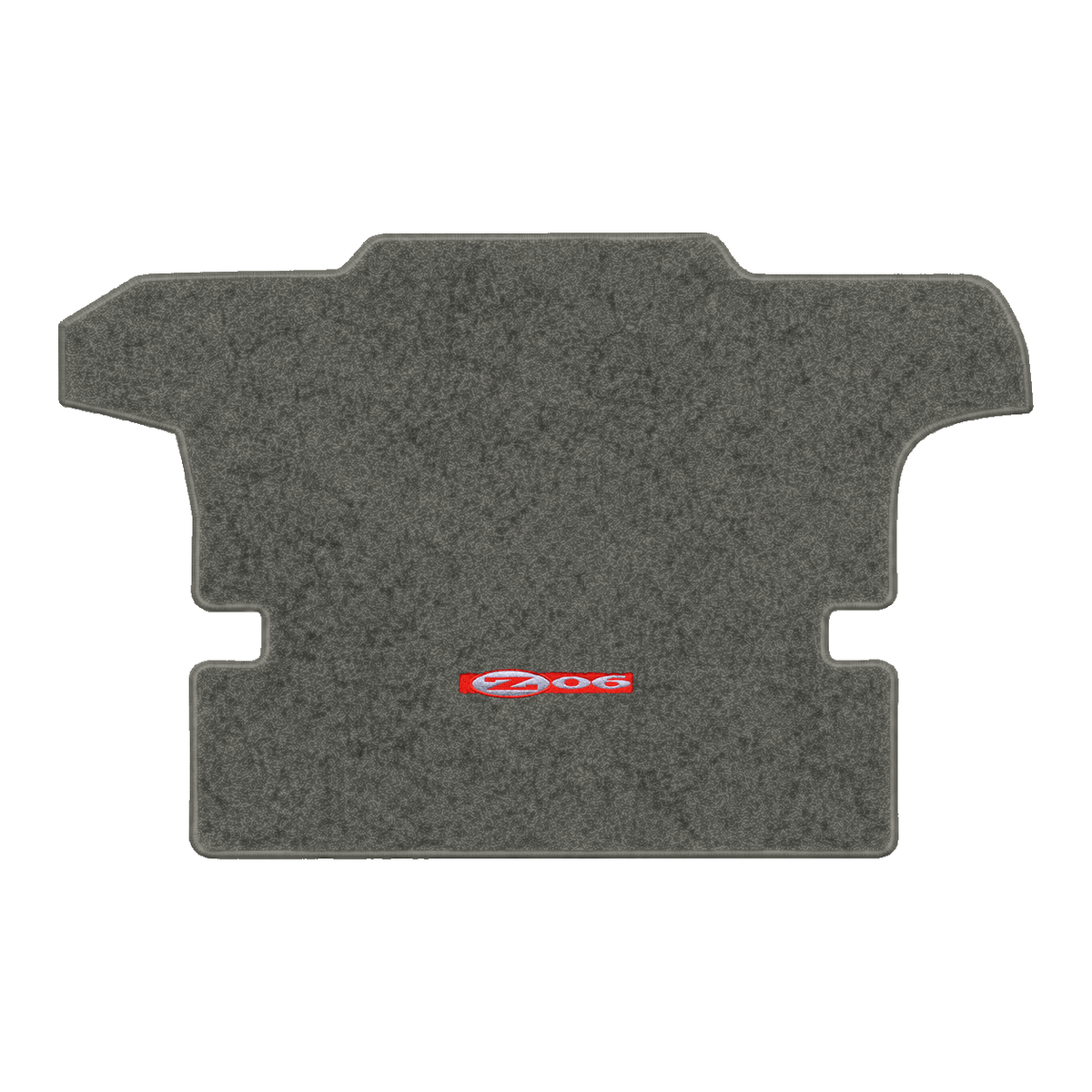 Illustration of 2000 Chevrolet Corvette coupe cargo mat with the #195 Z06 2001 Corvette logo in E...