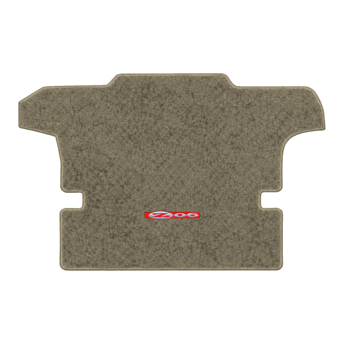 Illustration of 2000 Chevrolet Corvette coupe cargo mat with the #195 Z06 2001 Corvette logo in E...