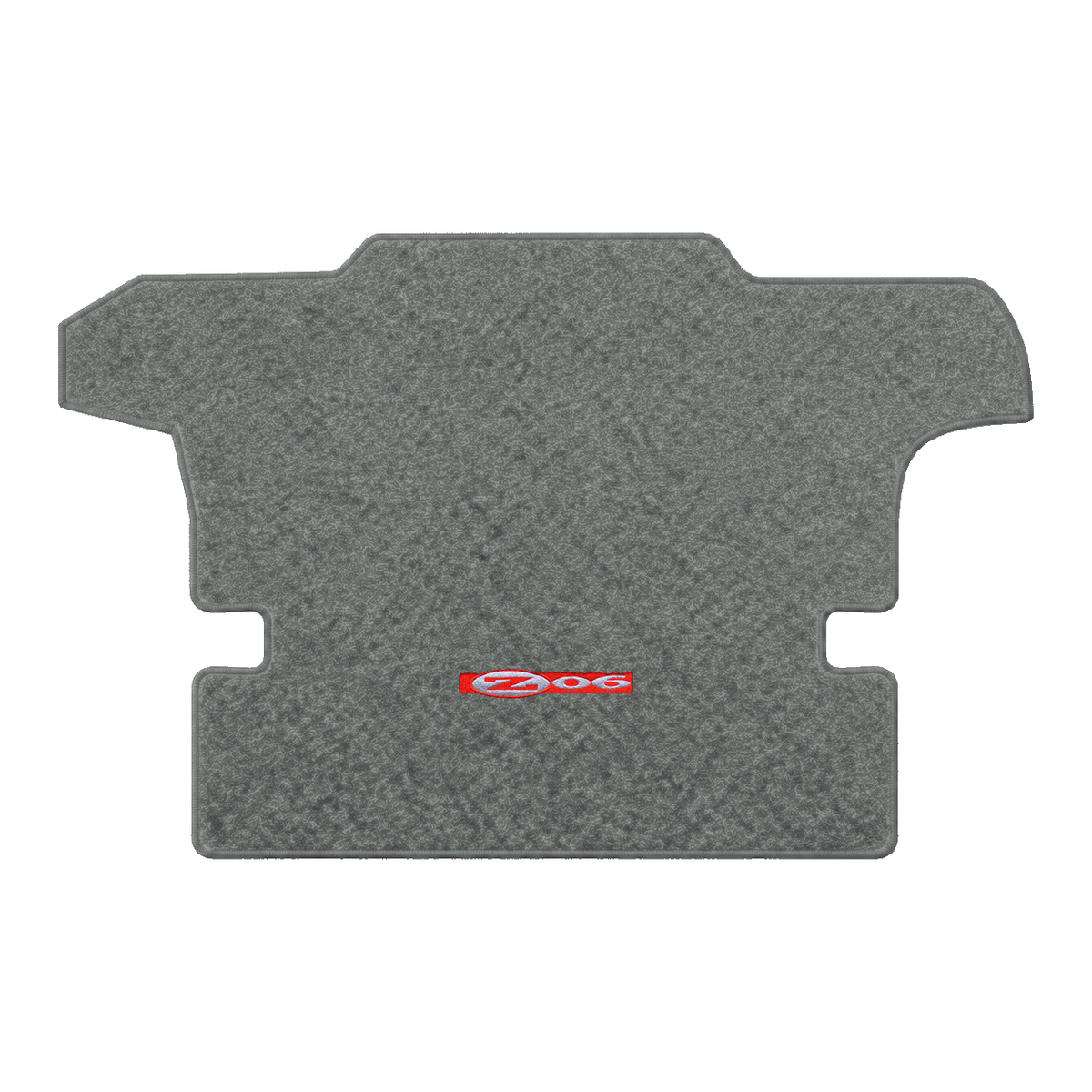 Illustration of 2000 Chevrolet Corvette coupe cargo mat with the #195 Z06 2001 Corvette logo in T...